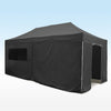 PRO-Marq 50 3m x 6m black heavy duty instant shelter gazebo with sidewalls