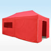 PRO-Marq 50 3m x 6m red heavy duty instant shelter gazebo with sidewalls