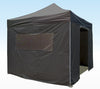 PRO-Marq 50 3m x 3m black heavy duty instant shelter gazebo with sidewalls